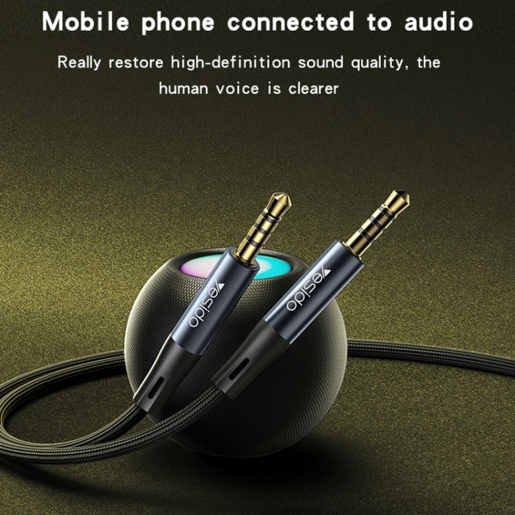 Yesido YAU43 3.5mm to 3.5mm AUX Audio Adapter Cable, Length: 1m(Black) - HoMEdemic™ 