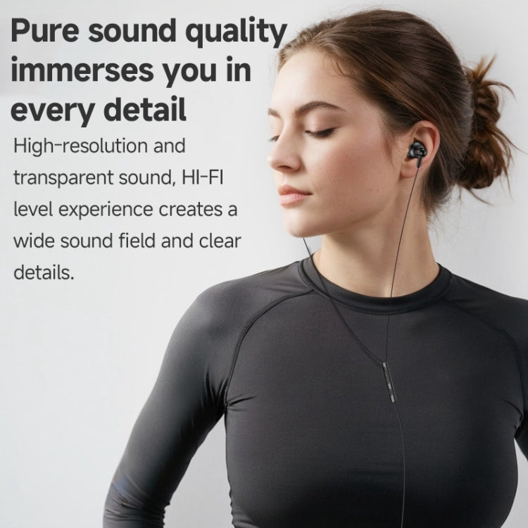 Yesido YH47 3.5mm Metal Line-Control In-Ear Wired Earphone, Length: 1.2m (Black) - HoMEdemic™ 