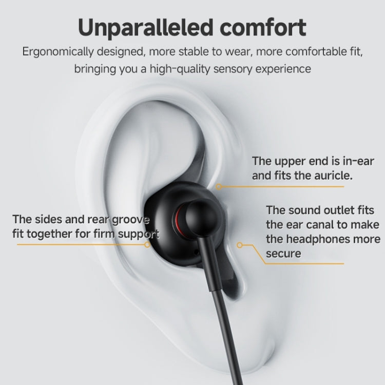 Yesido YH47 3.5mm Metal Line-Control In-Ear Wired Earphone, Length: 1.2m (Black) - HoMEdemic™ 