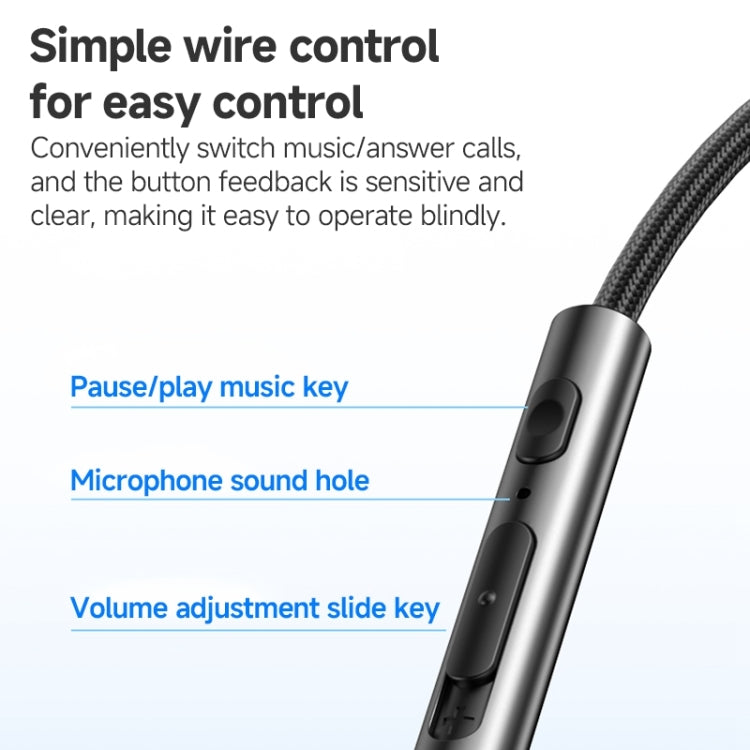 Yesido YH47 3.5mm Metal Line-Control In-Ear Wired Earphone, Length: 1.2m (Black) - HoMEdemic™ 