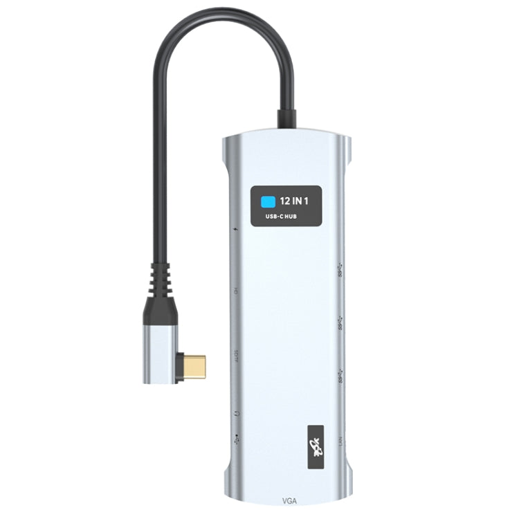 Z261 12 in 1 Elbow USB-C/Type-C to USB MST Smart Docking Station HUB Adapter - HoMEdemic™ 