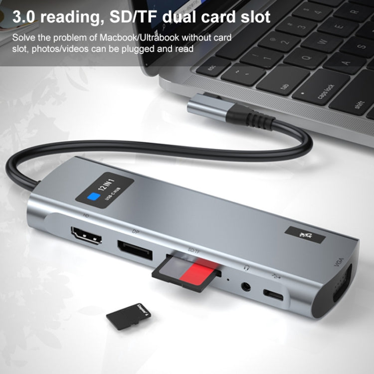 Z261 12 in 1 Elbow USB-C/Type-C to USB MST Smart Docking Station HUB Adapter - HoMEdemic™ 