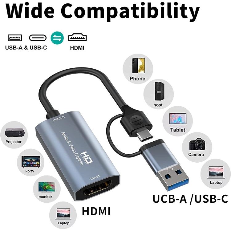 Z29 HDMI/M to USB-Type C/M HD Video Capture Card, Z29 - HoMEdemic™ 
