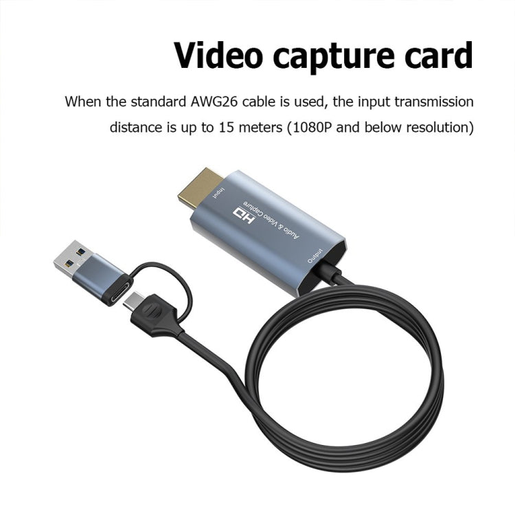 Z36 HDMI/M to USB-Type C/M HD Video Capture Card, Length: 2m, Z36 - HoMEdemic™ 