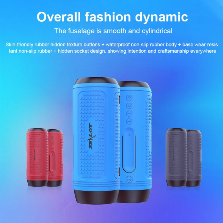 ZEALOT A1 Multifunctional Bass Wireless Bluetooth Speaker, Built-in Microphone, Support Bluetooth Call & AUX & TF Card & LED Lights (Brown) - HoMEdemic™ 