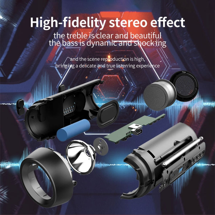 ZEALOT A1 Multifunctional Bass Wireless Bluetooth Speaker, Built-in Microphone, Support Bluetooth Call & AUX & TF Card & LED Lights (Grey) - HoMEdemic™ 
