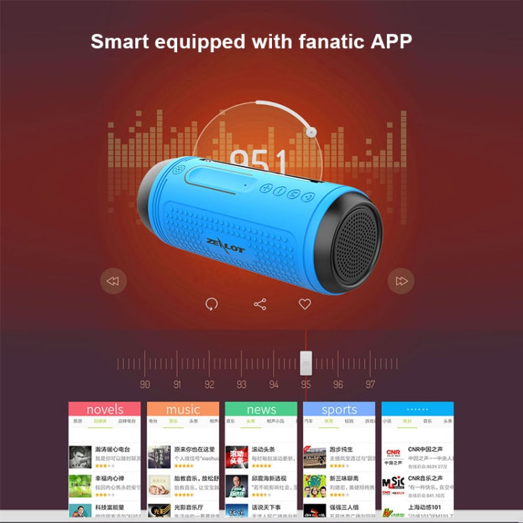 ZEALOT A1 Multifunctional Bass Wireless Bluetooth Speaker, Built-in Microphone, Support Bluetooth Call & AUX & TF Card & LED Lights (Grey) - HoMEdemic™ 