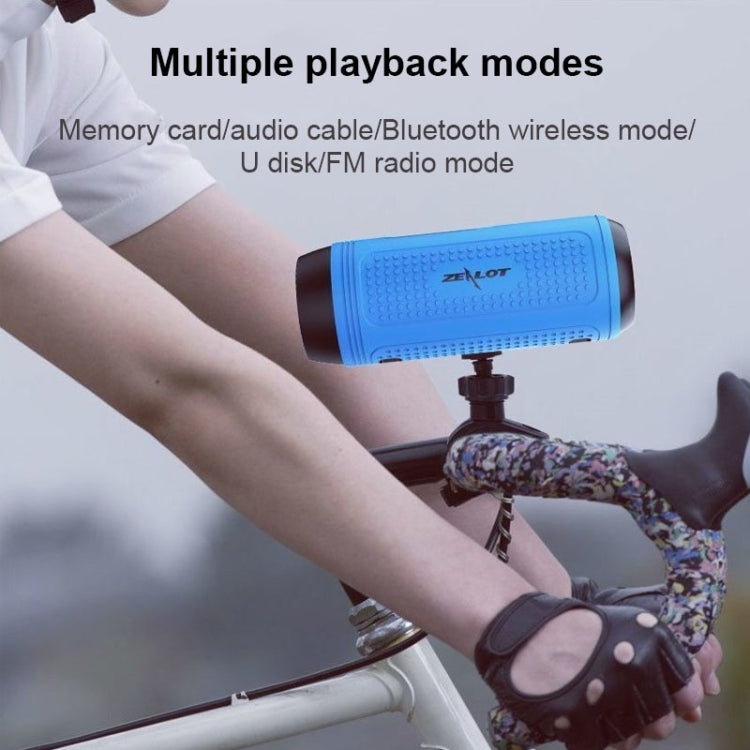 ZEALOT A1 Multifunctional Bass Wireless Bluetooth Speaker, Built-in Microphone, Support Bluetooth Call & AUX & TF Card & LED Lights (Grey) - HoMEdemic™ 