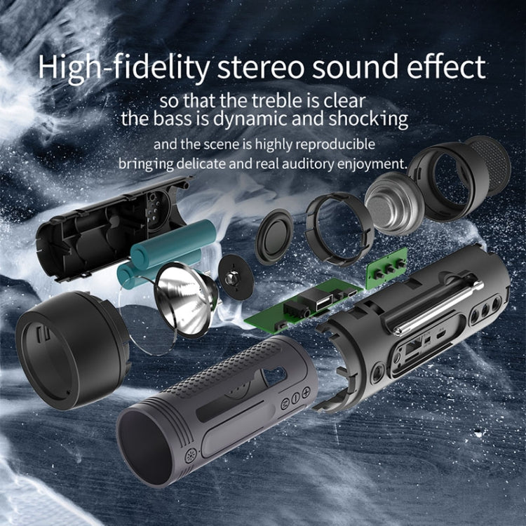 ZEALOT A2 Multifunctional Bass Wireless Bluetooth Speaker, Built-in Microphone, Support Bluetooth Call & AUX & TF Card & LED Lights (Blue) - HoMEdemic™ 