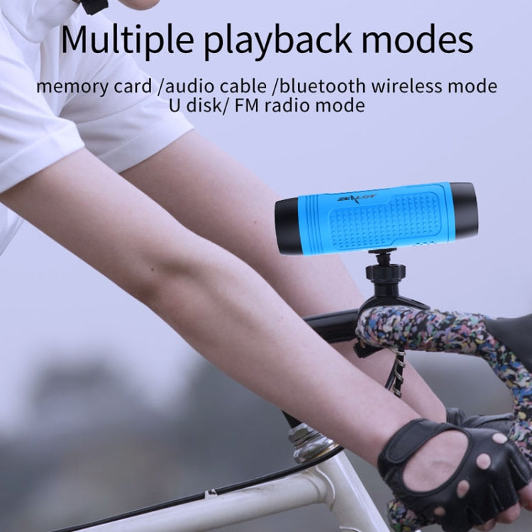 ZEALOT A2 Multifunctional Bass Wireless Bluetooth Speaker, Built-in Microphone, Support Bluetooth Call & AUX & TF Card & LED Lights (Blue) - HoMEdemic™ 