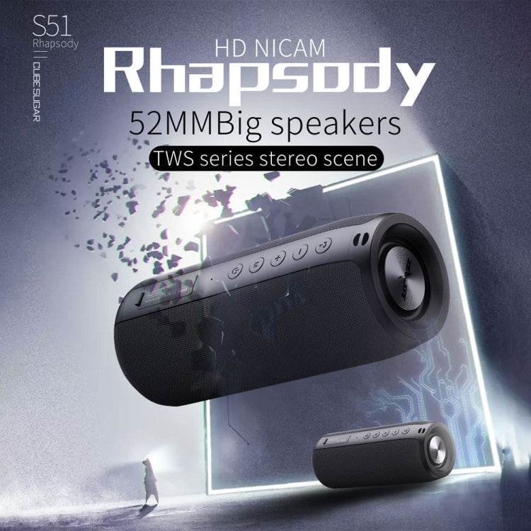 ZEALOT S51 Portable Stereo Bluetooth Speaker with Built-in Mic, Support Hands-Free Call & TF Card & AUX(Blue) - HoMEdemic™ 