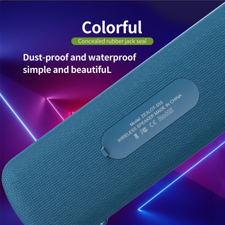 ZEALOT S55 Portable Stereo Bluetooth Speaker with Built-in Mic, Support Hands-Free Call & TF Card & AUX (Green) - HoMEdemic™ 
