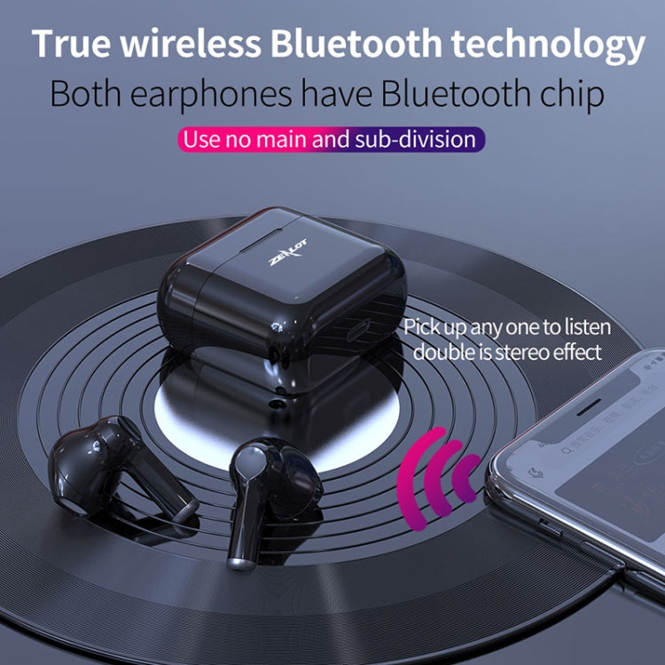 ZEALOT T3 Bluetooth 5.0 TWS Wireless Bluetooth Earphone with Charging Box, Support Touch & Call & Power Display(White) - HoMEdemic™ 