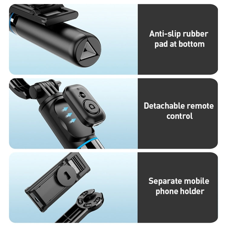 ZGA S01 Bluetooth Remote Control Detachable Tripod Selfie Stick(Black) - HoMEdemic™ 