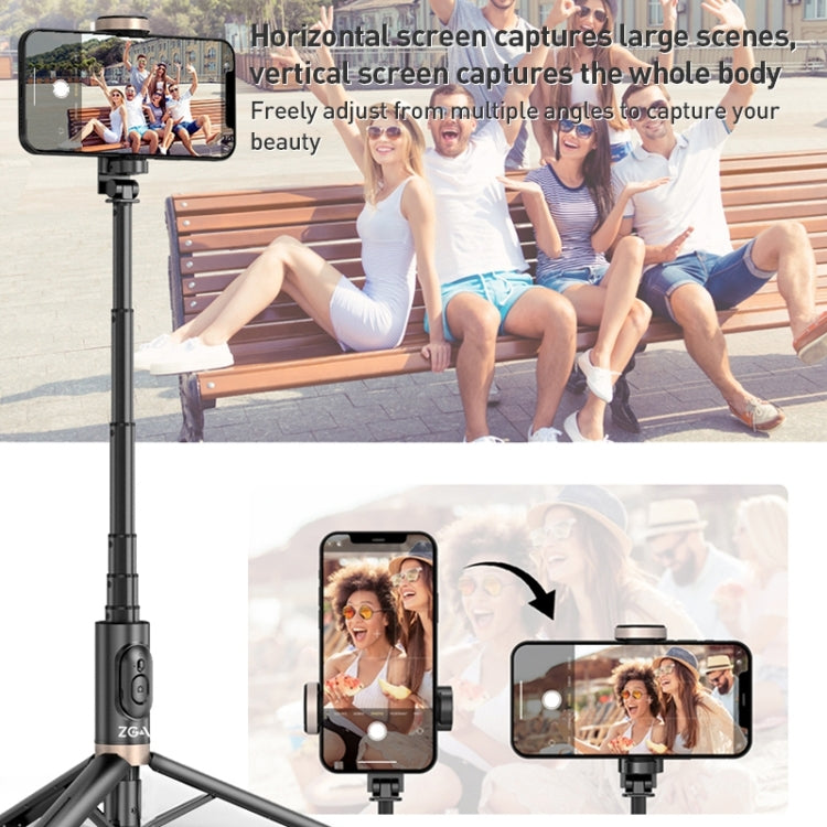 ZGA S02 Bluetooth Remote Control Hidden Tripod Selfie Stick(Black) - HoMEdemic™ 