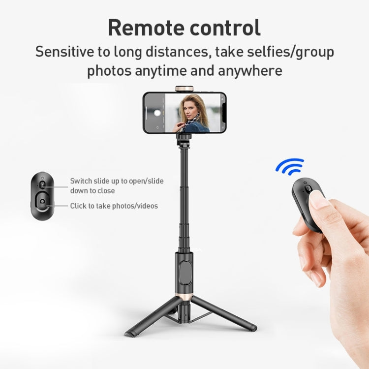 ZGA S02 Bluetooth Remote Control Hidden Tripod Selfie Stick(Black) - HoMEdemic™ 