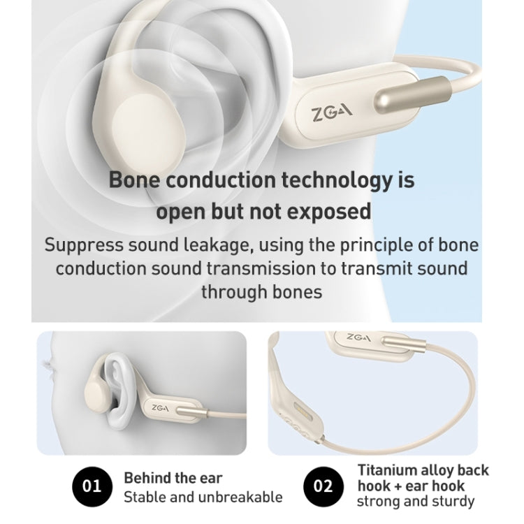 ZGA SP06 Waterproof Bone Conduction Bluetooth Sports Earphone(White) - HoMEdemic™ 