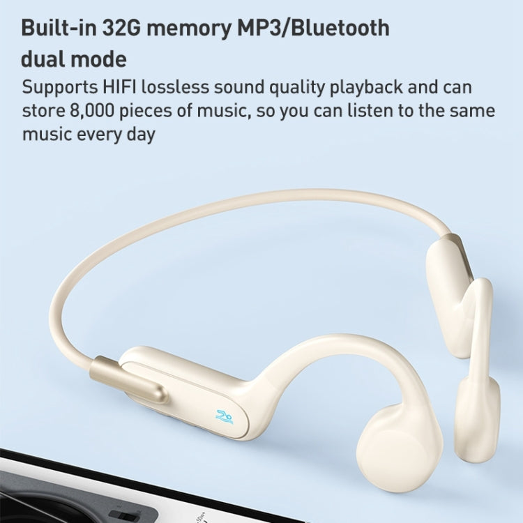 ZGA SP06 Waterproof Bone Conduction Bluetooth Sports Earphone(White) - HoMEdemic™ 