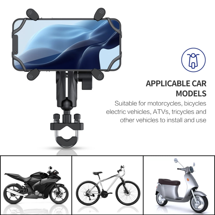 ZH-1558A1 Motorcycle Handlebar X-shape Aluminum Alloy Phone Holder, ZH-1558A1 - HoMEdemic™ 