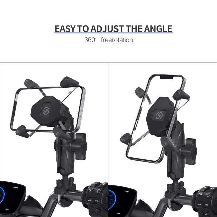 ZH-1558A1 Motorcycle Handlebar X-shape Aluminum Alloy Phone Holder, ZH-1558A1 - HoMEdemic™ 