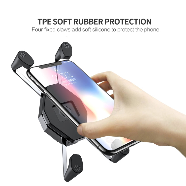 ZH-1558B1 Motorcycle Rear Mirror X-shape Aluminum Alloy Phone Holder, ZH-1558B1 - HoMEdemic™ 