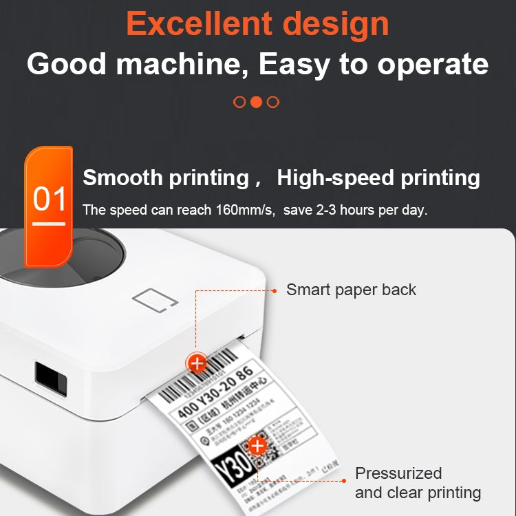 ZJ-9250 100x150mm USB Thermal Label Printer, Plug:UK Plug(Black) - HoMEdemic™ 