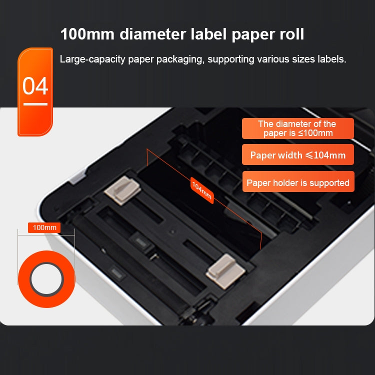 ZJ-9250 100x150mm USB Thermal Label Printer, Plug:US Plug(Black) - HoMEdemic™ 