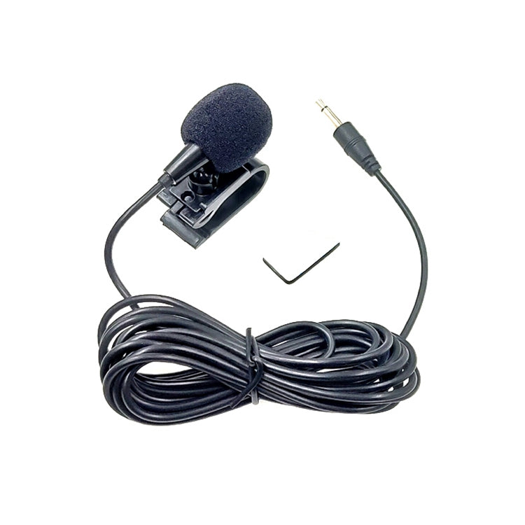 ZJ025MR Stick-on Clip-on Lavalier 3.5mm Jack Mono Microphone for Car GPS / Bluetooth Enabled Audio DVD External Mic, Cable Length: 3m, 3.5mm Jack Stereo - HoMEdemic™ 