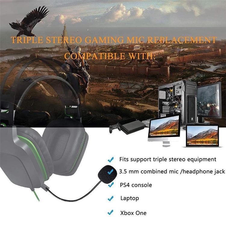 ZJ033MR-03 19cm Mono 3.5mm Angle Head Plug Gaming Headset Sound Card Live Microphone, 17cm Mono Angle Head - HoMEdemic™ 