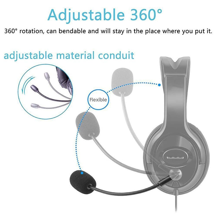 ZJ033MR-03 19cm Mono 3.5mm Straight Plug Gaming Headset Sound Card Live Microphone, 17cm Mono Straight Plug - HoMEdemic™ 