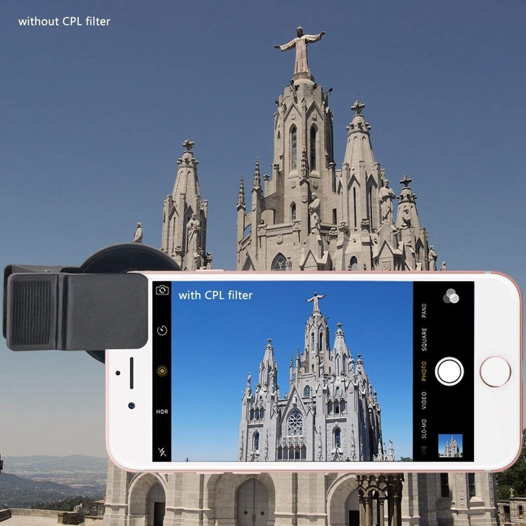 ZOMEI Camera Filter 37MM CPL Polarizer Mobile Phone External Lens(Black) - HoMEdemic™ 