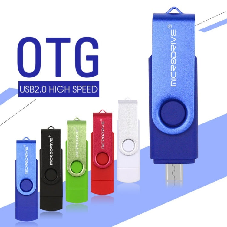 MicroDrive 128GB USB 2.0 Phone and Computer Dual-use Rotary OTG Metal U Disk, 128GB