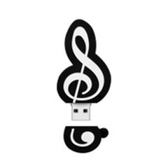MicroDrive 16GB USB 2.0 Music Note U Disk, 16GB - HoMEdemic™ 