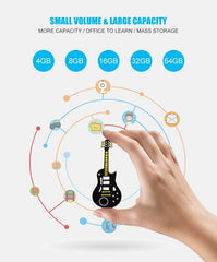 MicroDrive 16GB USB 2.0 Music Note U Disk, 16GB - HoMEdemic™ 