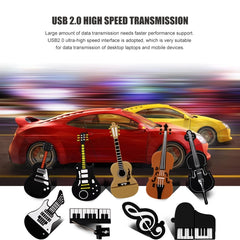 MicroDrive 16GB USB 2.0 Music Note U Disk, 16GB - HoMEdemic™ 