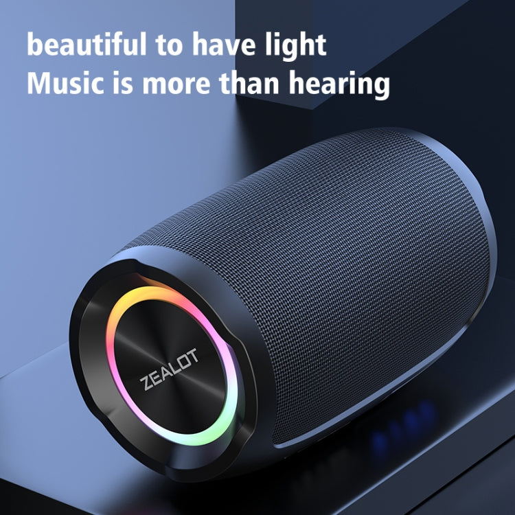 Zealot S49 Outdoor Portable Wireless Bluetooth Speaker with RGB Light(Black) - HoMEdemic™ 