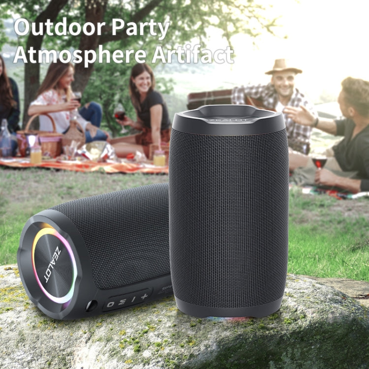 Zealot S49 Outdoor Portable Wireless Bluetooth Speaker with RGB Light(Black) - HoMEdemic™ 