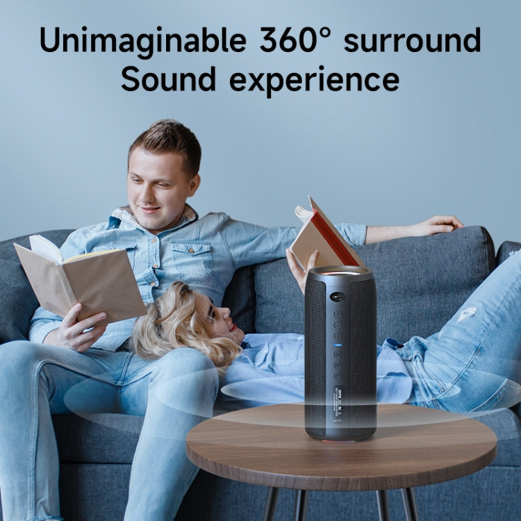 Zealot S51 Pro Shocking Bass Bluetooth Speaker with Colorful Light(Grey) - HoMEdemic™ 