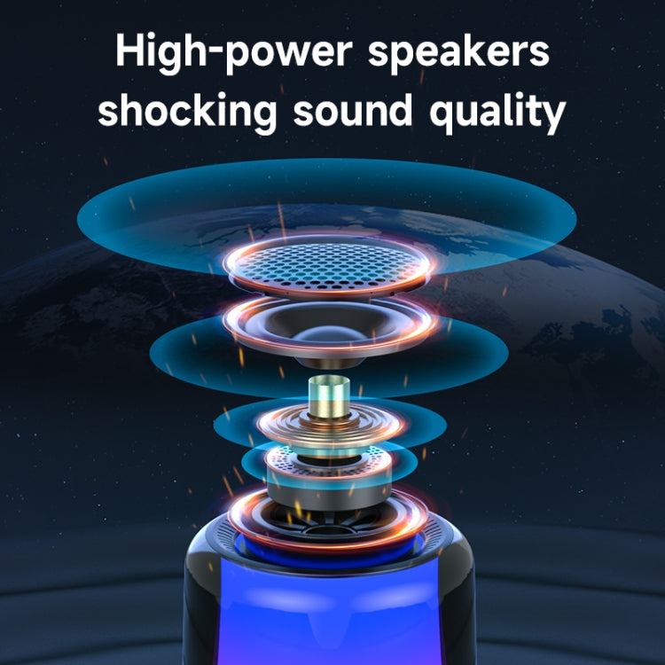 Zealot S66 Portable RGB Light Wireless Bluetooth Speaker Outdoor Subwoofer(Black) - HoMEdemic™ 