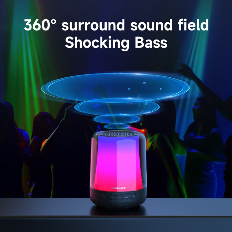 Zealot S66 Portable RGB Light Wireless Bluetooth Speaker Outdoor Subwoofer(Black) - HoMEdemic™ 