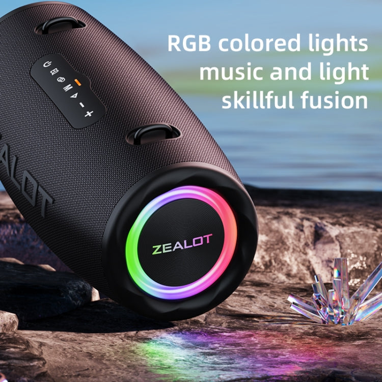 Zealot S87 80W Portable Outdoor Bluetooth Speaker with RGB Light(Black) - HoMEdemic™ 