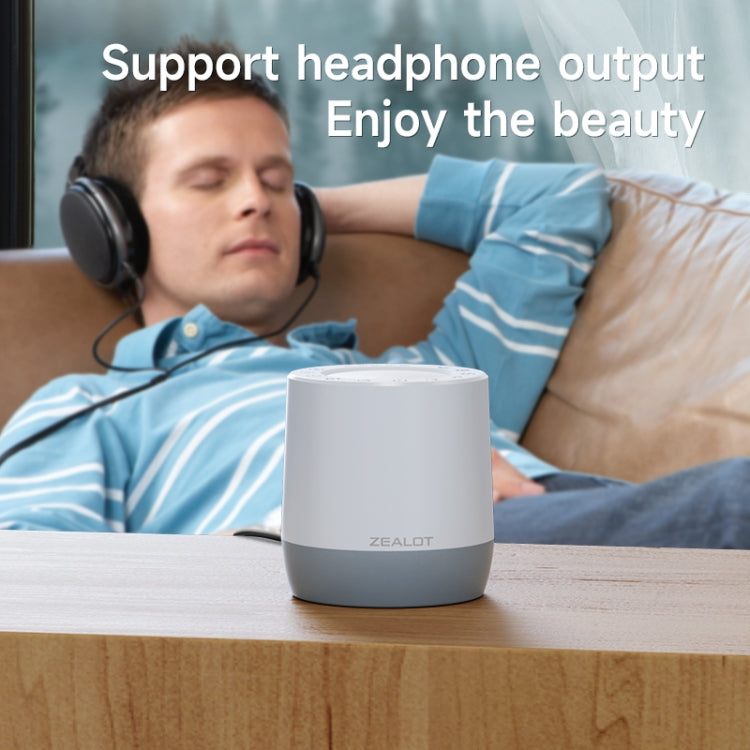 Zealot Z6 3 in 1 White Noise Sleep Aid Bluetooth Speaker with Night Light Function(White) - HoMEdemic™ 