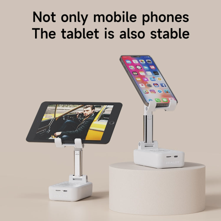 Zealot Z7 2 in 1 Foldable Phone Holder with Wireless Bluetooth Speaker(Black) - HoMEdemic™ 