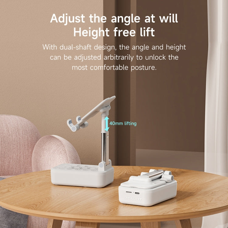 Zealot Z7 2 in 1 Foldable Phone Holder with Wireless Bluetooth Speaker(White) - HoMEdemic™ 