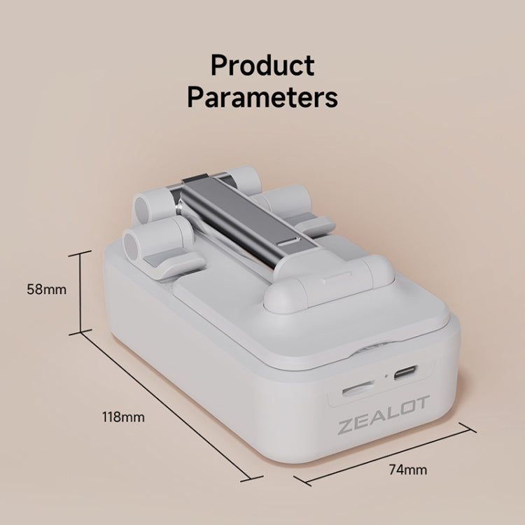 Zealot Z7 2 in 1 Foldable Phone Holder with Wireless Bluetooth Speaker(White) - HoMEdemic™ 