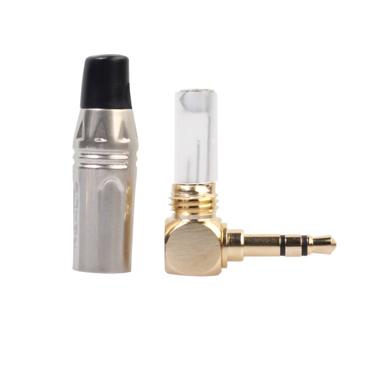 Zinc Alloy L-Shaped 90 Degree 3.5mm Stereo Headset Wire Welding Plug - HoMEdemic™ 