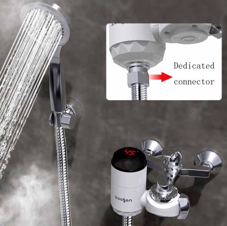 Zoosen Electric Hot Water Faucet Connection Type Instant Hot Water Faucet EU Plug, Style:With shower Head Connector - HoMEdemic™ 
