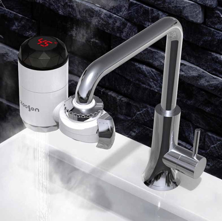 Zoosen Electric Hot Water Faucet Connection Type Instant Hot Water Faucet EU Plug, Style:With shower Head Connector - HoMEdemic™ 