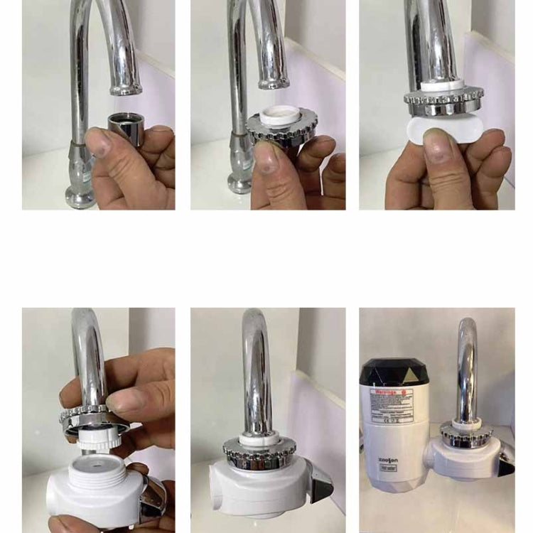 Zoosen Electric Hot Water Faucet Connection Type Instant Hot Water Faucet EU Plug, Style:With shower Head Connector - HoMEdemic™ 