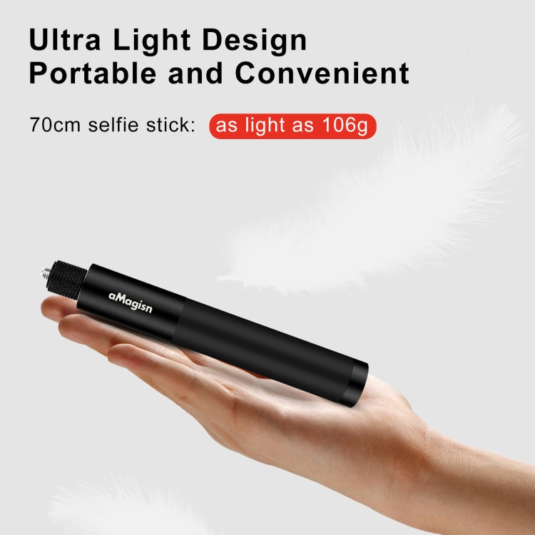 aMagisn 70cm Invisible Straight Pull Selfie Stick Sports Camera Accessories, Specification: Single Rod - HoMEdemic™ 